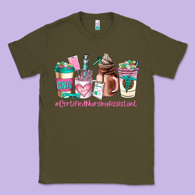Cerified Nursing Assistant Coffee Cup Classic Tee Designed By Adodesignshop