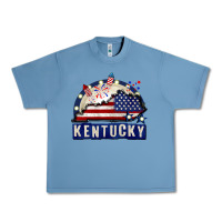 Pebble Blue Kentucky 4th of July Urban Heavy Tee - CowGirlArtShop