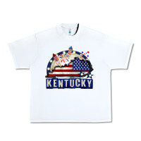 White Kentucky 4th of July Urban Heavy Tee - CowGirlArtShop