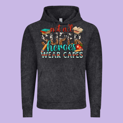 Not All Superheroes Wear Capes With Books Vintage Hoodie Designed By Texasbilliewilder