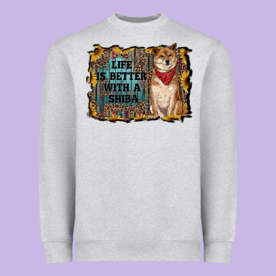 Life Is Better With A Shiba Heavyweight Sweatshirt Designed By Ranaportraitstore
