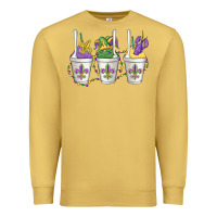 Antique Gold mardi gras snowballs Premium Sweatshirt - MaliasSmallBusiness