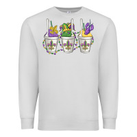 Dove Grey mardi gras snowballs Premium Sweatshirt - MaliasSmallBusiness