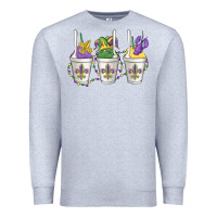 Heather Grey mardi gras snowballs Premium Sweatshirt - MaliasSmallBusiness