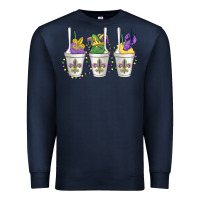 Navy mardi gras snowballs Premium Sweatshirt - MaliasSmallBusiness