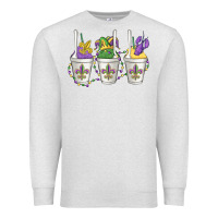 Oatmeal Heather mardi gras snowballs Premium Sweatshirt - MaliasSmallBusiness
