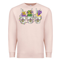 Pale Pink mardi gras snowballs Premium Sweatshirt - MaliasSmallBusiness