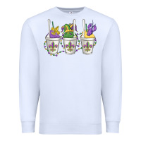 White mardi gras snowballs Premium Sweatshirt - MaliasSmallBusiness