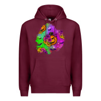 Burgundy halloween patch 1 Premium Hoodie - BundleAndBundleShop