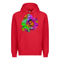 Red halloween patch 1 Premium Hoodie - BundleAndBundleShop
