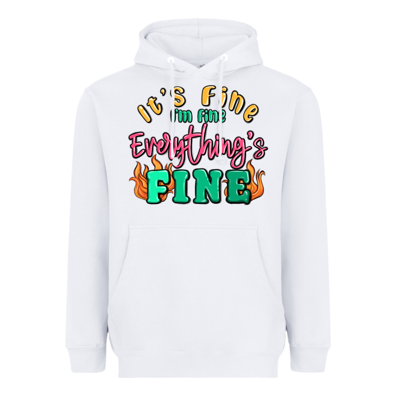 Its Fine Im Dine Everythings Fine Heavyweight Hoodie by MaliasSmallBusiness | Teevron