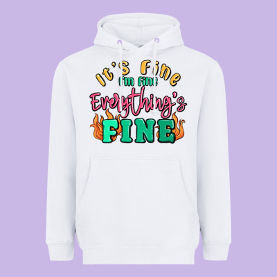Its Fine Im Dine Everythings Fine Heavyweight Hoodie Designed By Maliassmallbusiness