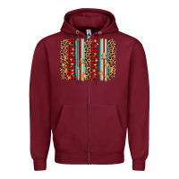 Burgundy christmas socks cookie leopard brushstroke Zipper Hoodie - AdoDesignShop