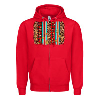 Red christmas socks cookie leopard brushstroke Zipper Hoodie - AdoDesignShop