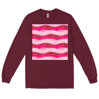 Valentines Day Glitter And Leopard Seamless Pattern Long Sleeve Tee | Teevron