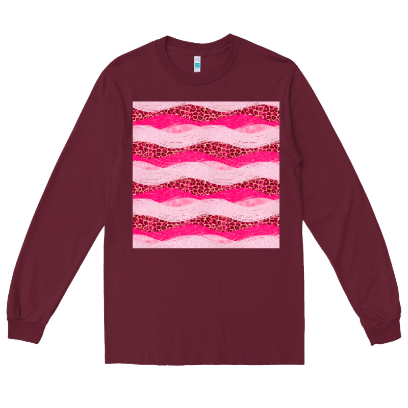 Valentines Day Glitter And Leopard Seamless Pattern Long Sleeve Tee by BundleAndBundleShop | Teevron