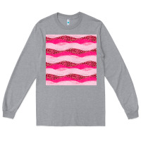 Heather Grey valentines day glitter and leopard seamless pattern Long Sleeve Tee - BundleAndBundleShop