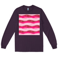 Plum valentines day glitter and leopard seamless pattern Long Sleeve Tee - BundleAndBundleShop