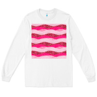 White valentines day glitter and leopard seamless pattern Long Sleeve Tee - BundleAndBundleShop