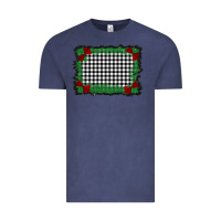 Vintage Denim christmas black and white background Vintage Tee - BarkalooDesign