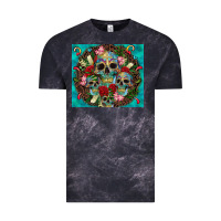 Cloud Black sugar skulls tumbler 3 Vintage Tee - CTS Tumbler Store