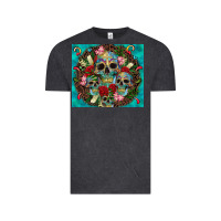 Vintage Black sugar skulls tumbler 3 Vintage Tee - CTS Tumbler Store