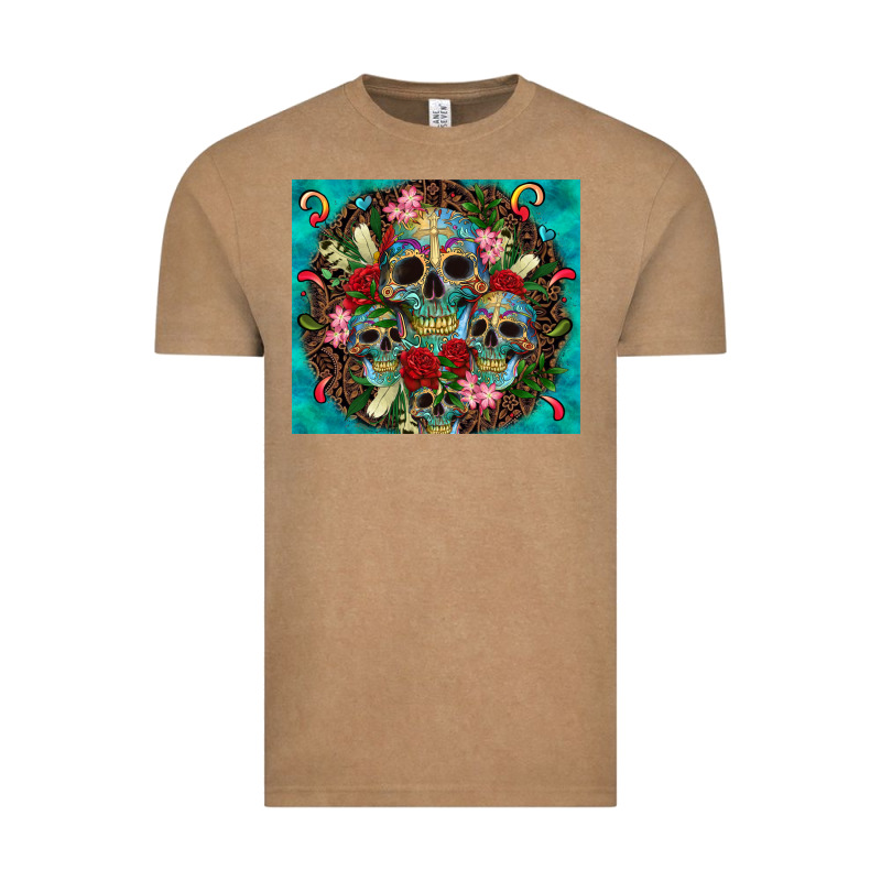 Sugar Skulls Tumbler 3 Vintage Tee by CTS Tumbler Store | Teevron