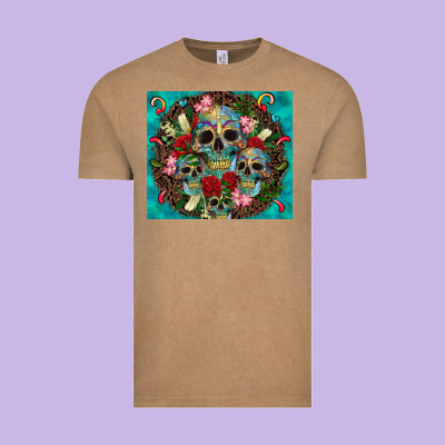 Sugar Skulls Tumbler 3 Vintage Tee Designed By Cts Tumbler Store