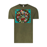 Vintage Olive sugar skulls tumbler 3 Vintage Tee - CTS Tumbler Store