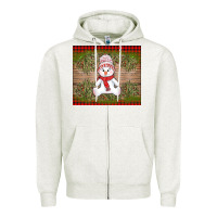 Oatmeal Heather Christmas snowman Zipper Hoodie - AdoDesignShop