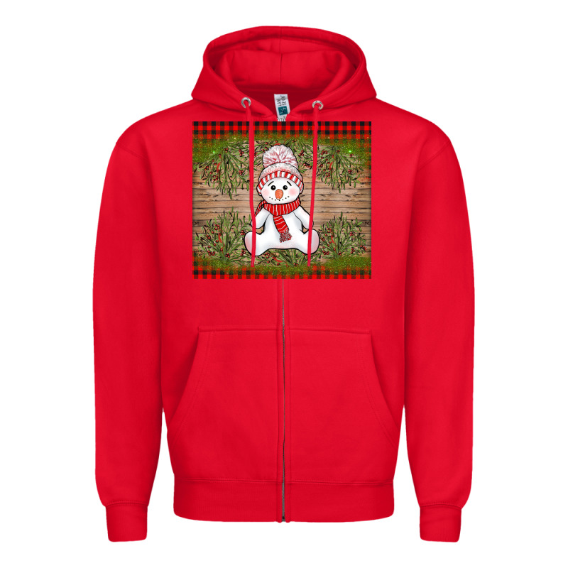 Christmas Snowman Zipper Hoodie by AdoDesignShop | Teevron