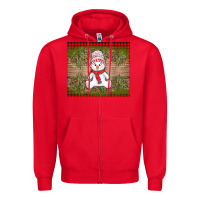 Red Christmas snowman Zipper Hoodie - AdoDesignShop
