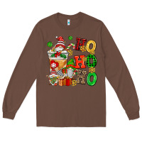 Chestnut ho ho ho christmas latte with gnomies Long Sleeve Tee - AdoDesignShop