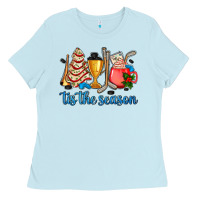 Tis The Season Hockey And Christmas Ladies Tee | Teevron