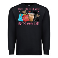 Black can't talk right now doing mom shit Premium Sweatshirt - MaliasSmallBusiness