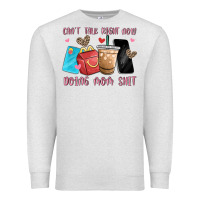 Oatmeal Heather can't talk right now doing mom shit Premium Sweatshirt - MaliasSmallBusiness