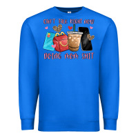 True Royal can't talk right now doing mom shit Premium Sweatshirt - MaliasSmallBusiness