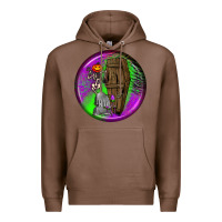Chestnut halloween round earrings 1 Premium Hoodie - BundleAndBundleShop