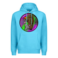 Ocean Blue halloween round earrings 1 Premium Hoodie - BundleAndBundleShop