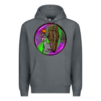 Rock halloween round earrings 1 Premium Hoodie - BundleAndBundleShop