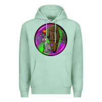 Seafoam halloween round earrings 1 Premium Hoodie - BundleAndBundleShop