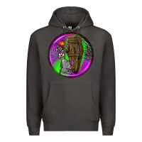Smoke halloween round earrings 1 Premium Hoodie - BundleAndBundleShop