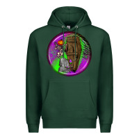 Sports Green halloween round earrings 1 Premium Hoodie - BundleAndBundleShop