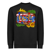 Black usa Heavyweight Sweatshirt - Zillion Design Studio