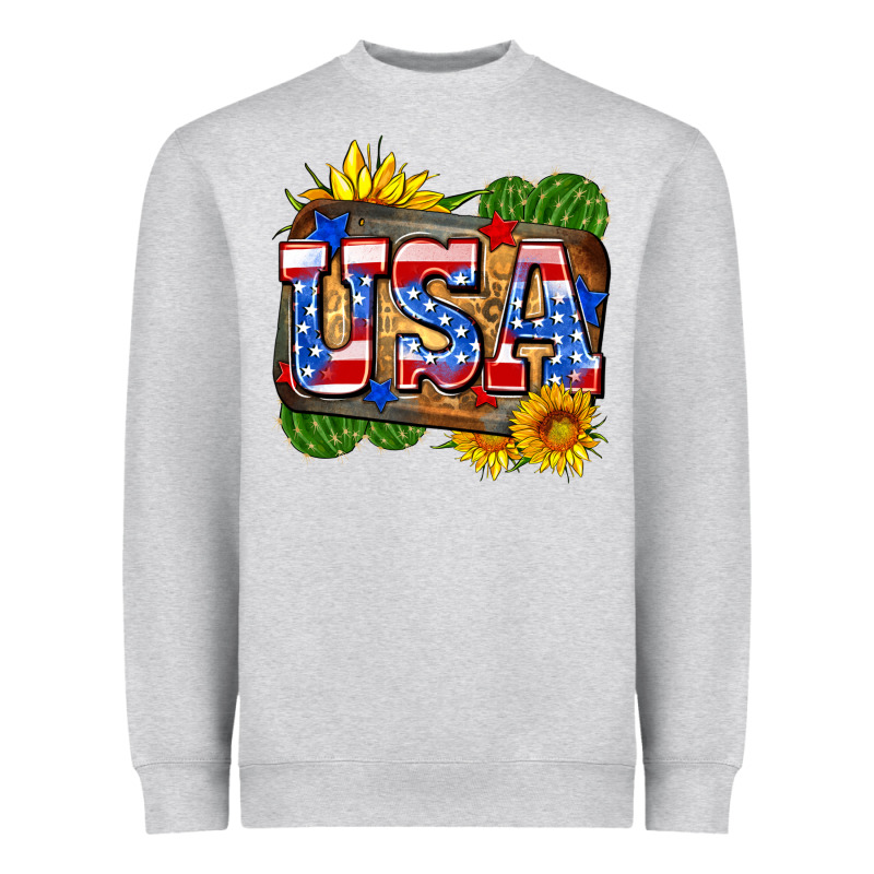 Usa Heavyweight Sweatshirt by Zillion Design Studio | Teevron