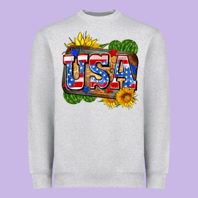 Usa Heavyweight Sweatshirt Designed By Zillion Design Studio