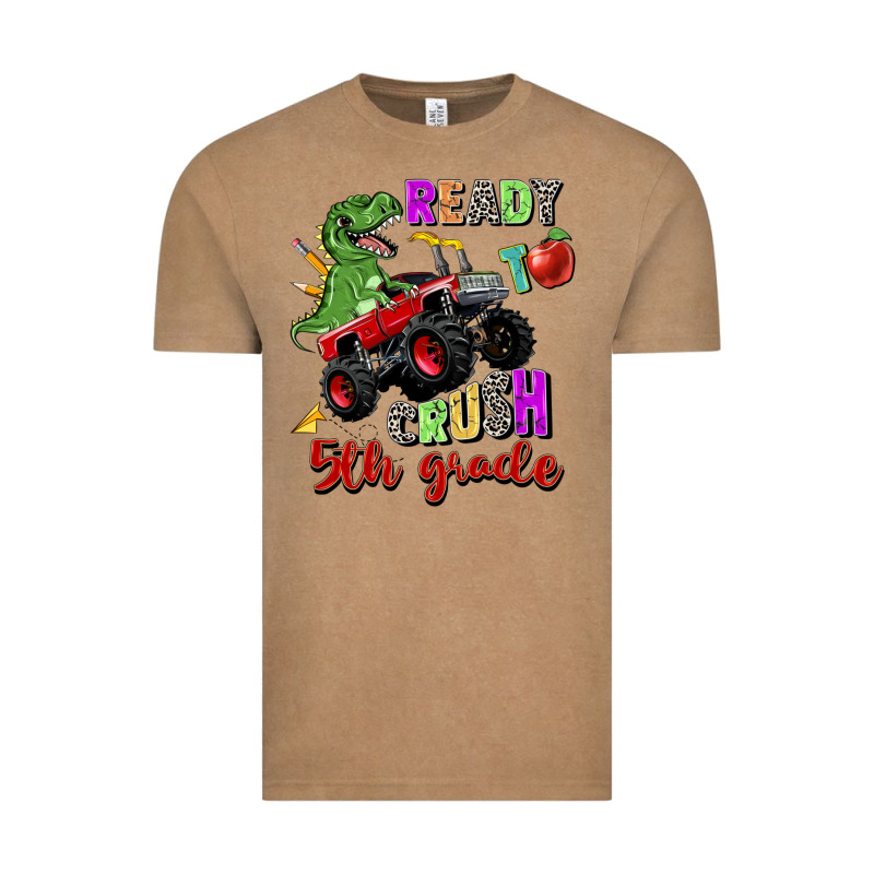 Ready To Crush 5th Grade Vintage Tee by Zillion Design Studio | Teevron