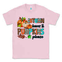 Bubblegum Pink autumn leaves pumpkin please Classic Tee - AdoDesignShop