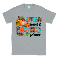 Heather Grey autumn leaves pumpkin please Classic Tee - AdoDesignShop