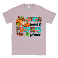 Lilac autumn leaves pumpkin please Classic Tee - AdoDesignShop